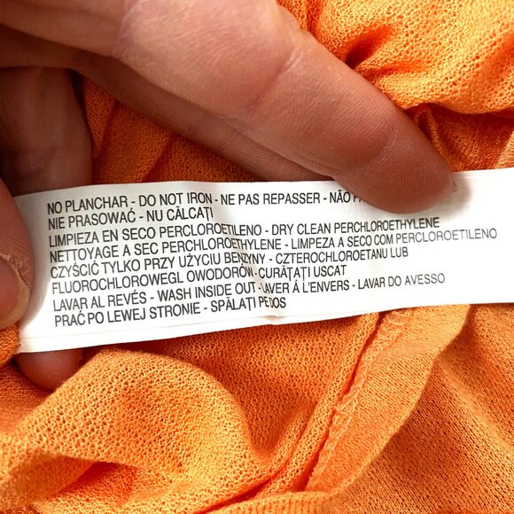 Zara Basics Collection Orange Flowy Short-Sleeve Tunic - Picture 7 of 10